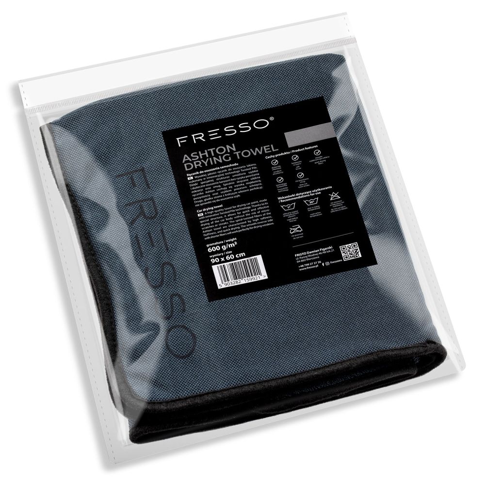 Fresso - Πετσέτα Στεγνώματος Ashton Plus 90 x 60 cm 1200 g/m² Διπλής Όψης με Twisted Pile και Λεία Πλευρά για Τζάμια - 1 Τεμ. (390457/FRE)