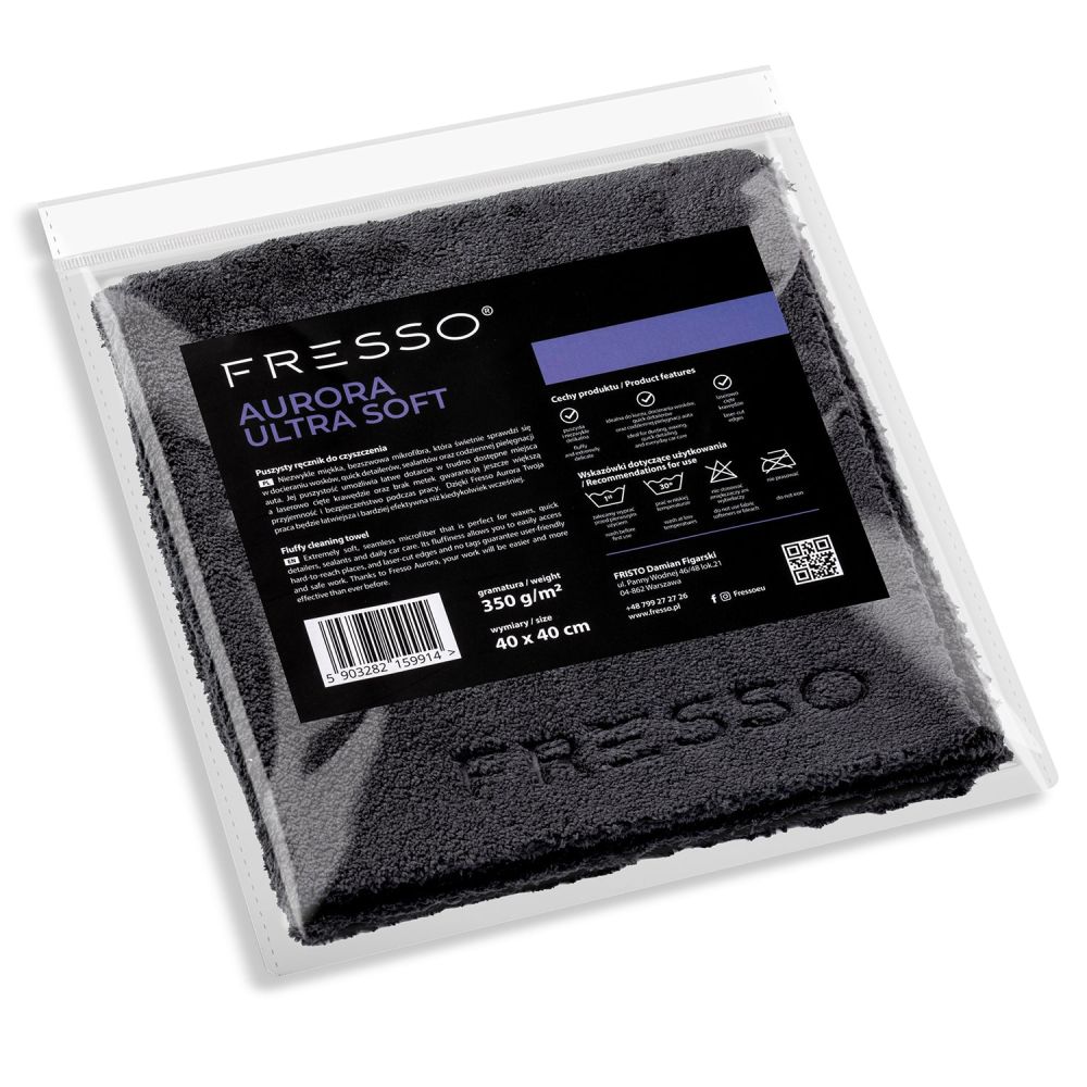 Fresso - Πετσέτα Μικροΐνας Aurora Ultra Soft 40 x 40 cm 350 g/m² με Μακριά Ίνα και Άκρες Κοπής Laser - 1 Τεμ. (159914/FRE)