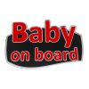 BABY ON BOARD ΑΥΤΟΚΟΛΛΗΤΟ ΕΞΩΤΕΡΙΚΗΣ ΧΡΗΣΗΣ 13,1 Χ 8,3cm ΚΟΚΚΙΝΟ/ΜΑΥΡΟ/ΧΡΩΜΙΟ ΜΕ ΕΠΙΚΑΛΥΨΗ ΣΜΑΛΤΟΥ - 1 ΤΕΜ.