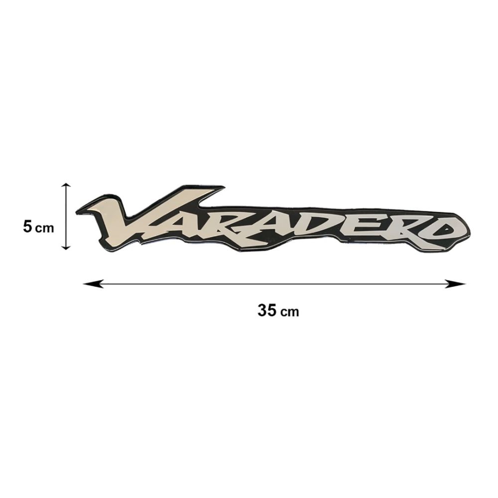 HONDA VARADERO ΑΥΤΟΚΟΛΛΗΤΟ 35x5cm ΜΑΥΡΟ/ΧΡΩΜΙΟ ΜΕ ΕΠΙΚΑΛΥΨΗ ΕΠΟΞΕΙΔΙΚΗΣ ΡΥΤΙΝΗΣ (ΥΓΡΟ ΓΥΑΛΙ) 1ΤΕΜ.