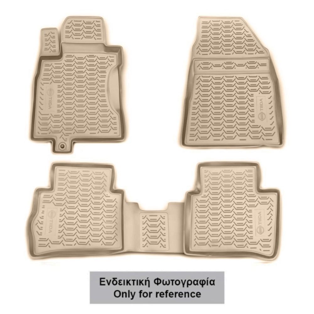 ΠΑΤΑΚΙΑ ΣΕ ΣΚΑΦΗ TPE ΛΑΣΤΙΧΟ ΓΙΑ TOYOTA HILUX 2008+  ΣΕ ΜΠΕΖ ΧΡΩΜΑ NOVLINE - 4 ΤΕΜ.