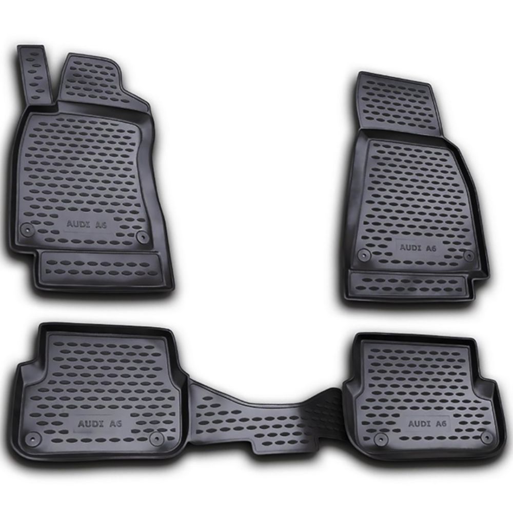 ΠΑΤΑΚΙΑ ΣΕ ΣΚΑΦΗ TPE ΛΑΣΤΙΧΟ ΓΙΑ AUDI A6 C6 2006-2011  ΣΕ ΜΑΥΡΟ ΧΡΩΜΑ NOVLINE - 4 ΤΕΜ.
