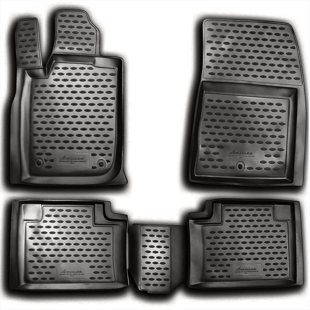 ΠΑΤΑΚΙΑ ΣΕ ΣΚΑΦΗ TPE ΛΑΣΤΙΧΟ ΓΙΑ JEEP GRAND CHEROKEE 01/2011-04/2013  ΣΕ ΑΝΘΡΑΚΙ ΣΚΟΥΡΟ ΓΚΡΙ ΧΡΩΜΑ NOVLINE - 4 ΤΕΜ.