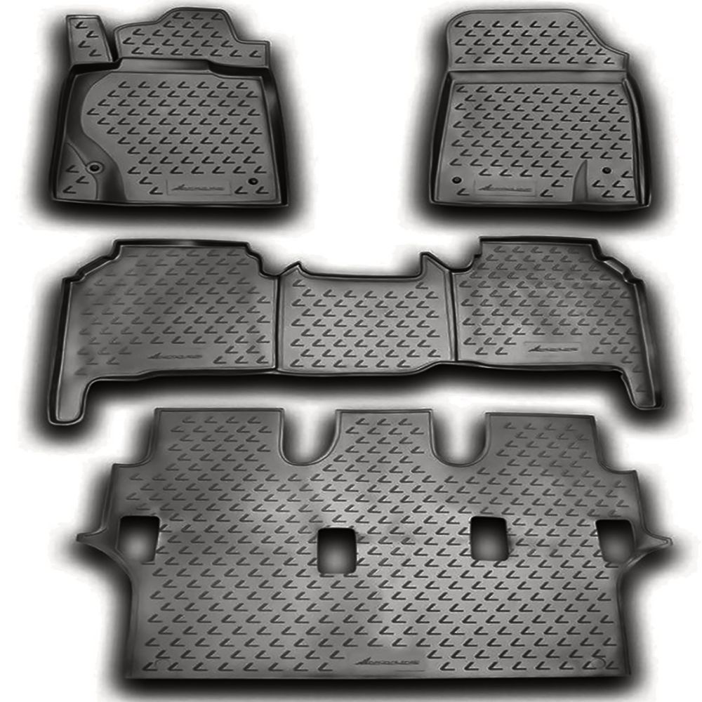 ΠΑΤΑΚΙΑ ΣΕ ΣΚΑΦΗ TPE ΛΑΣΤΙΧΟ ΓΙΑ LEXUS LX570 2007+  ΣΕ ΑΝΘΡΑΚΙ ΣΚΟΥΡΟ ΓΚΡΙ ΧΡΩΜΑ NOVLINE - 4 ΤΕΜ.