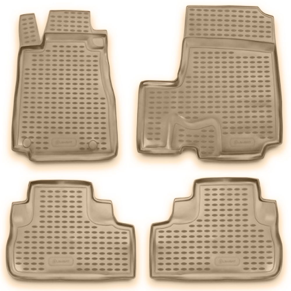 ΠΑΤΑΚΙΑ ΣΕ ΣΚΑΦΗ TPE ΛΑΣΤΙΧΟ ΓΙΑ HONDA CR-V 01/2007-2012  ΣΕ ΜΠΕΖ ΧΡΩΜΑ NOVLINE - 4 ΤΕΜ.