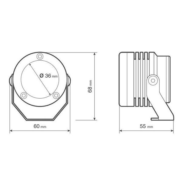 ΠΡΟΒΟΛΕΙΣ ΣΤΡΟΓΓΥΛΟΙ  ΜΕ ΒΑΣΗ O-LUX 1LED SMD 6000K 1800LM 12V 18W  ΚΑΡΦΙ 36Δχ68Υχ55Β mm  ΜΑΥΡΑ 2 ΤΕΜ ΠΡΟΒΟΛΕΙΣ ΣΤΡΟΓΓΥΛΟΙ  ΜΕ ΒΑΣΗ O-LUX 1LED SMD 6000K 1800LM 12V 18W  ΚΑΡΦΙ 36Δχ68Υχ55Β mm  ΜΑΥΡΑ 2 ΤΕΜ