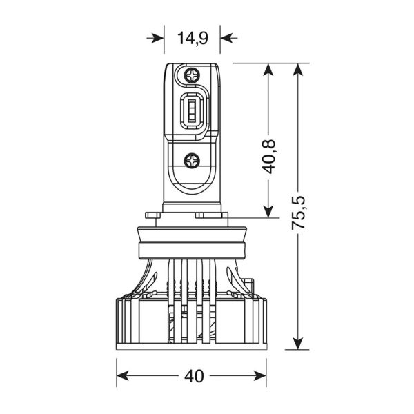 H8/H9/H11/H16 9-32V 6.500K 6.000lm 72W PGJ19-X HALO LED SERIE 7 COMPACT 8LED CREE 2ΤΕΜ. LED KIT