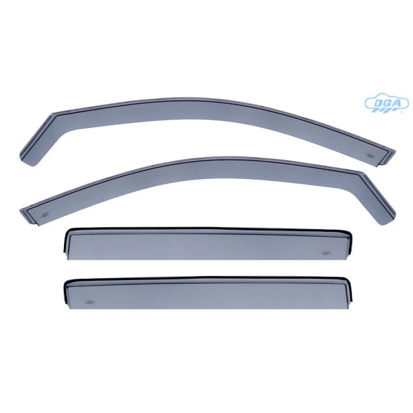 DGA - Ανεμοθραύστες Παραθύρων τύπου Φιμέ για VW Golf 8 (CD1) 2019> 5πορτο υλικό Plexiglass - 4 τεμ. (DGA24059FR)