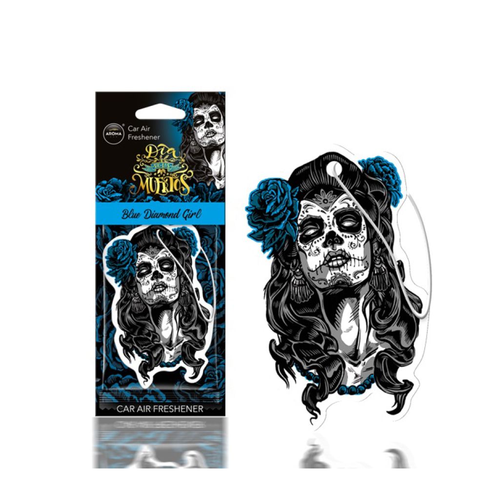 Amio - ΑΡΩΜΑΤΙΚΟ ΚΡΕΜΑΣΤΟ AROMA CAR MUERTOS BLUE DIAMONT GIRL - 1 TEM. (A10820/AM)