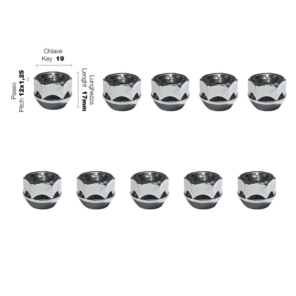 Simoni Racing - ΠΑΞΙΜΑΔΙ ΚΩΝΙΚΟ 12χ1,25 (17mm) (19) 10ΤΕΜ.