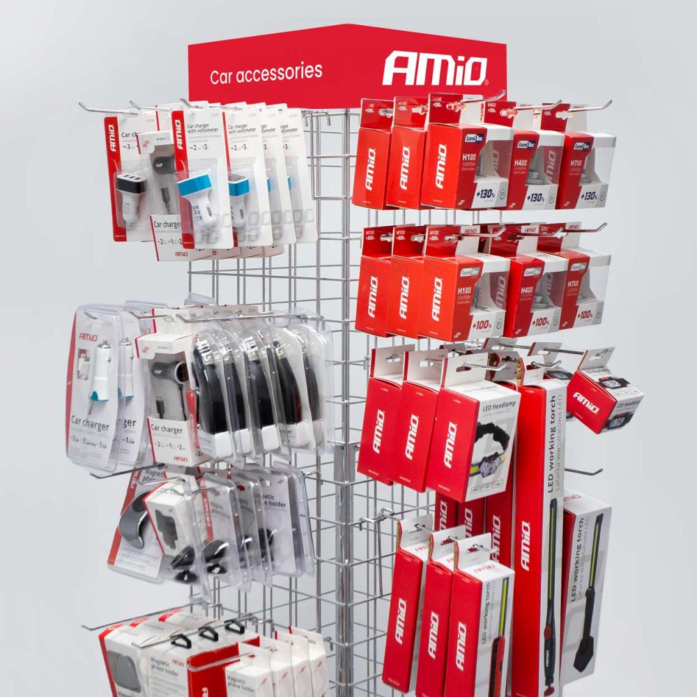 Amio - STAND ΜΕΤΑΛΛΙΚΟ ΜΕ ΠΛΕΓΜΑ 4 ΟΨΕΩN ΜΕ ΓΑΝΤΖΑΚΙΑ ΣΤΕΡΕΩΣΗΣ 175x31cm - 1 Τεμ. (EKS/AM)
