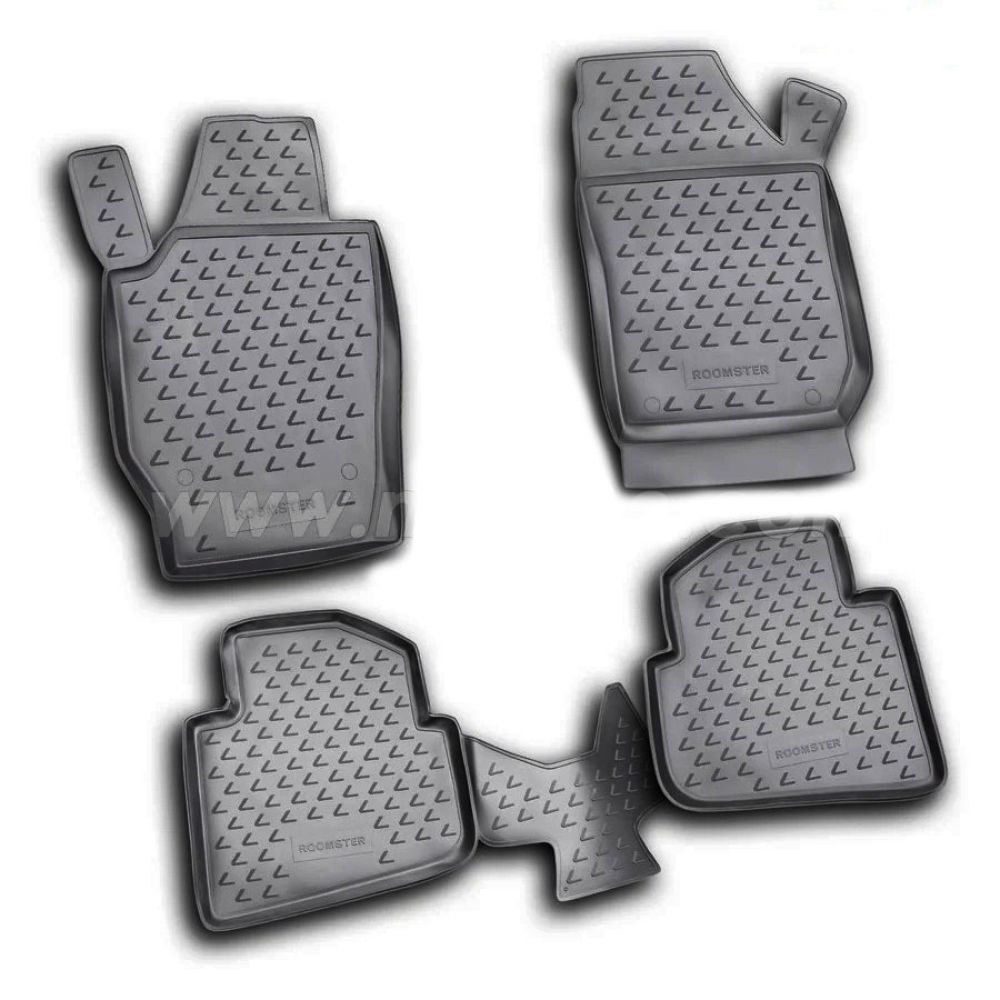 ΠΑΤΑΚΙΑ ΣΕ ΣΚΑΦΗ TPE ΛΑΣΤΙΧΟ ΓΙΑ SKODA ROOMSTER 09/2006+  ΣΕ ΜΑΥΡΟ ΧΡΩΜΑ NOVLINE - 4 ΤΕΜ.