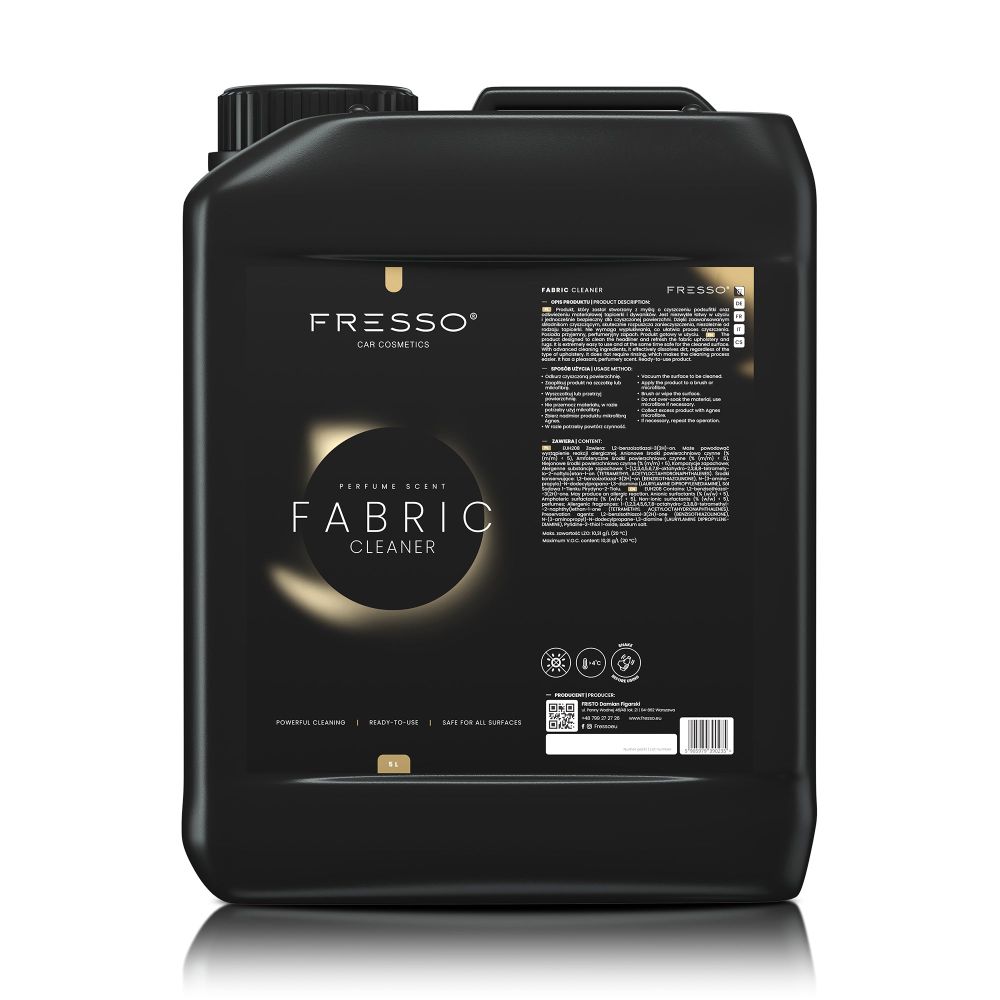 Fresso - Καθαριστικό Υφασμάτων και Ταπετσαρίας Fabric Cleaner 5 L για Καθίσματα, Οροφή και Μοκέτες χωρίς Ξέβγαλμα - 1 Τεμ. (390235/FRE)