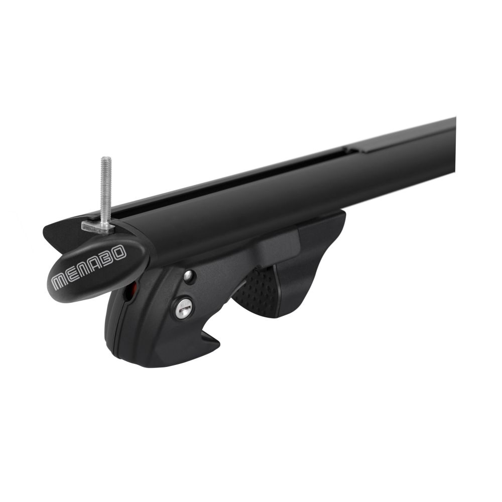 Menabo – Μπάρες Οροφής Αλουμινίου Fender 118 cm Σε Μαύρο Χρώμα Για BMW Serie 5 Touring (E61) 04/2004 > 05/2010 5πορτο / Station Wagon Με Raised Rails - 2 Τεμ. (14660/MB)