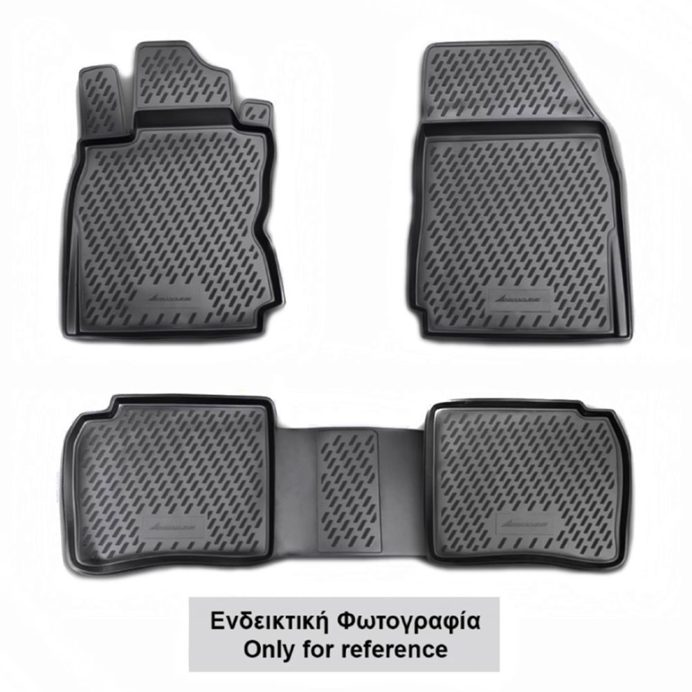 ΠΑΤΑΚΙΑ ΣΕ ΣΚΑΦΗ TPE ΛΑΣΤΙΧΟ ΓΙΑ KIA CARNIVAL 06/2006-2014  ΣΕ ΑΝΘΡΑΚΙ ΣΚΟΥΡΟ ΓΚΡΙ ΧΡΩΜΑ NOVLINE - 4 ΤΕΜ.
