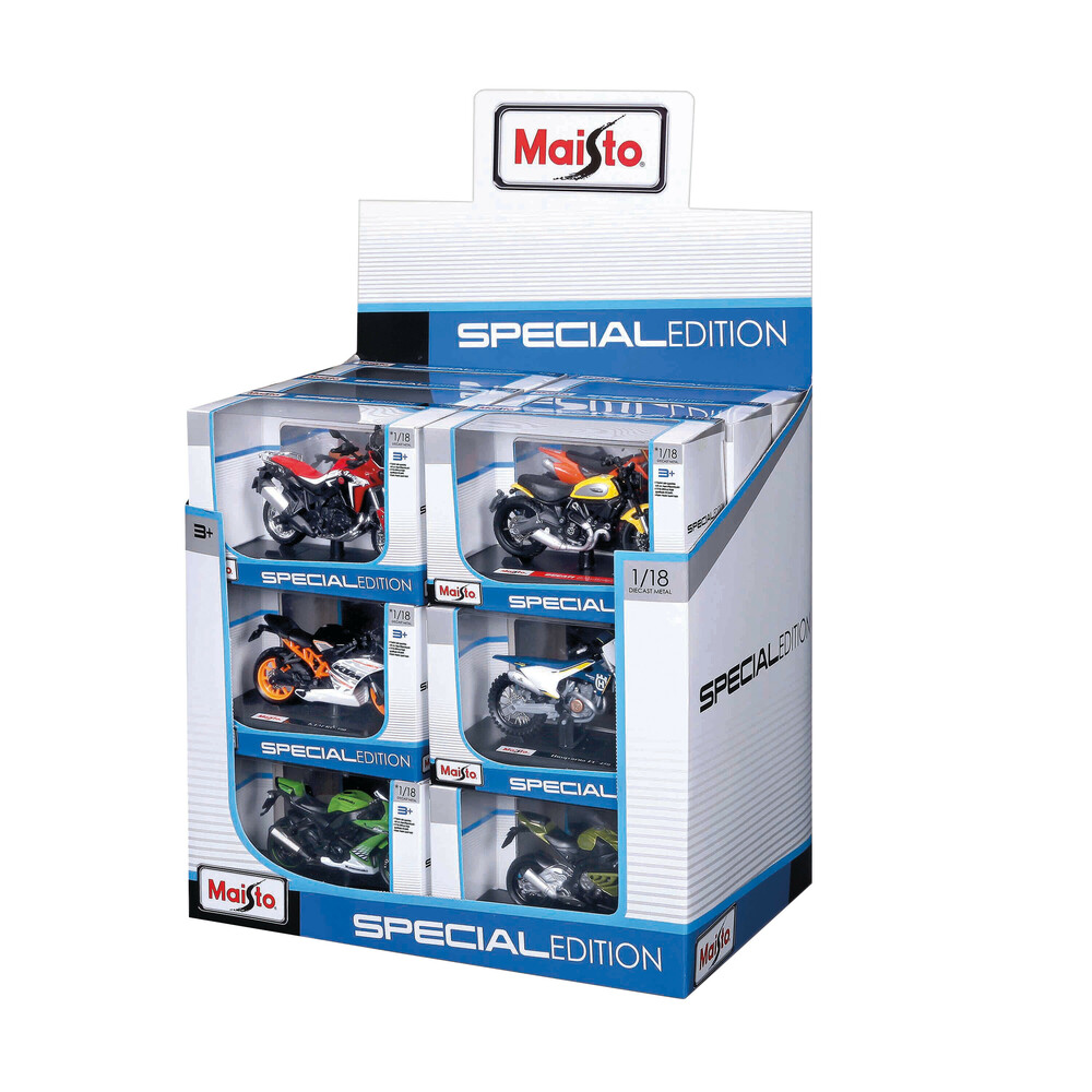 ΜΙΝΙΑΤΟΥΡΕΣ BMW/HONDA/KAWASAKI/SUZUKI/YAMAHA MOTO 1:18 MAISTO - 18 ΤΕΜ.