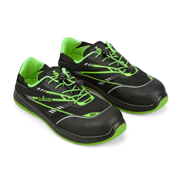 ΠΙΣΤΟΠΟΙΗΜΕΝΑ ΠΑΠΟΥΤΣΙΑ ΕΡΓΑΣΙΑΣ ΑΣΦΑΛΕΙΑΣ HYBRID TECH GREEN ΜΑΥΡΟ/ΠΡΑΣΙΝΟ Νο43 EUROROUTIER