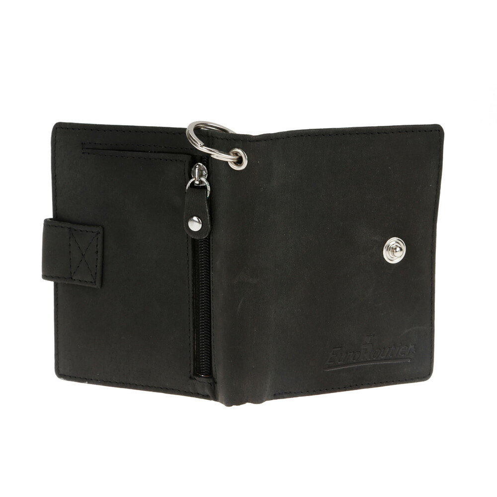 ΠΟΡΤΟΦΟΛΙ ΔΕΡΜΑΤΙΝΟ ΓΙΑ ΚΑΡΤΕΣ & ΧΡΗΜΑΤΑ BIKER WALLET ME 45cm ΑΛΥΣΙΔΑ RFID ΠΡΟΣΤΑΣΙΑ ΣΕ ΜΑΥΡΟ ΧΡΩΜΑ LAMPA - 1 Τεμ.