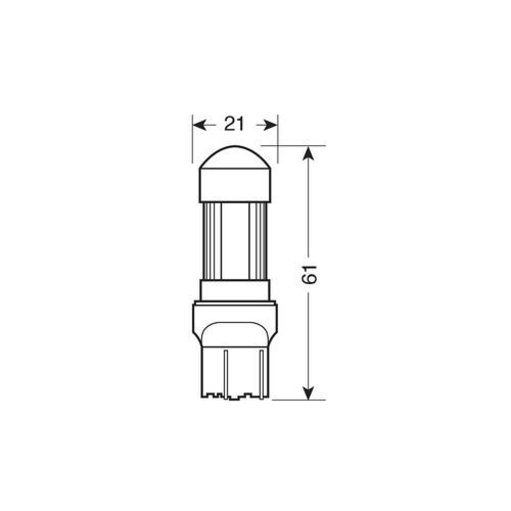 W21/5W 12V MEGA-LED30 6.500Κ W3x16q 350LM ΔΙΑΘΛΑΣΗΣ (ΚΑΡΦΩΤΟ) BLISTER 1ΤΕΜ