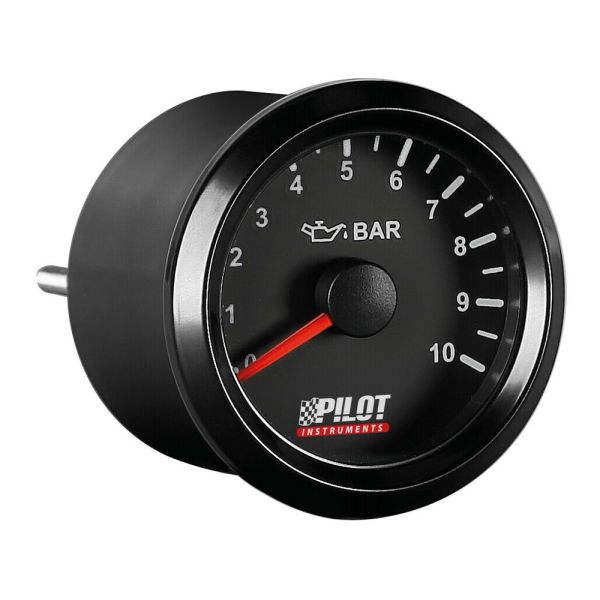 ΟΡΓΑΝΟ ΠΙΕΣΗΣ ΛΑΔΙΟΥ ΑΝΑΛΟΓΙΚΟ ΜΑΥΡΟ ΜΕ ΛΕΥΚΟ ΦΩΣ BLACK ANALOGUE SERIES 9-32V 52mm