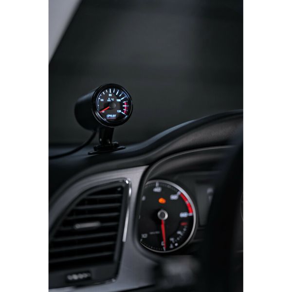 ΟΡΓΑΝΟ ΘΕΡΜΟΚΡΑΣΙΑΣ ΝΕΡΟΥ ΑΝΑΛΟΓΙΚΟ ΜΑΥΡΟ ΜΕ ΛΕΥΚΟ ΦΩΣ BLACK ANALOGUE SERIES 9-32V 52mm