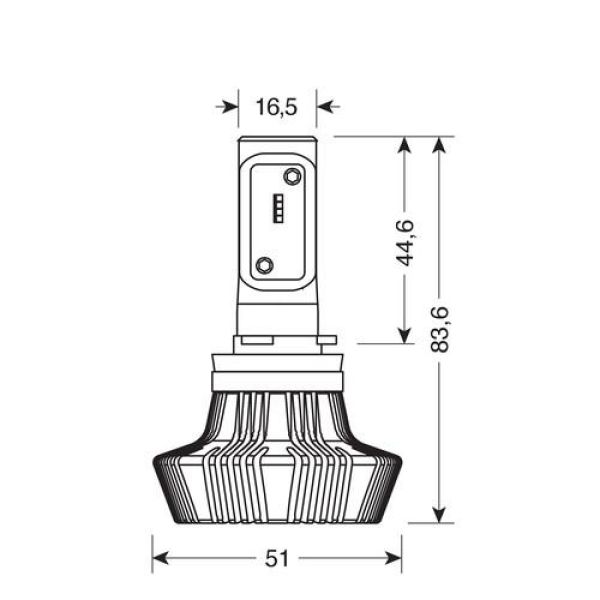 H9 10-30V 6.500K 4.000lm 25W PGJ19-5 HALO LED 8LED ZES CHIPS 1ΤΕΜ.