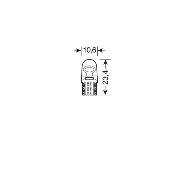 T10 W5W 24-32V W2,1x9,5d 80lm 2COB LED ΛΕΥΚΟ (ΚΑΡΦΩΤΟ) 2ΤΕΜ.