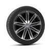 Lampa - Σετ Τάσια Αυτοκινήτου 14’’ Raze Silver/Black από υλικό ABS σε Ασημί με Μαύρο Χρώμα - 4 TEM (L3149.1)