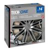 Lampa - Σετ Τάσια Αυτοκινήτου 16’’ Raze Silver/Black από υλικό ABS σε Ασημί με Μαύρο Χρώμα - 4 TEM (L3149.3)