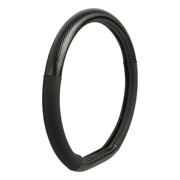 Lampa Κάλυμμα Τιμονιού Αυτοκινήτου Le Mans 35-37εκ. Άοσμο με Matt Carbon πρόσθετα από Ultra-soft Skeentex Μαύρο 1-τεμ. (L3295.2)