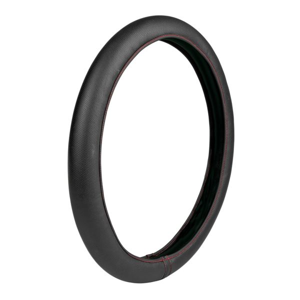 Lampa Κάλυμμα Τιμονιού Αυτοκινήτου Skin-Cover Sport ελαστικό λεπτό 35-37εκ. Άοσμο από Ultra-soft Skeentex Μαύρο με Κόκκινη Ραφή 1-τεμ. (L3296.7)