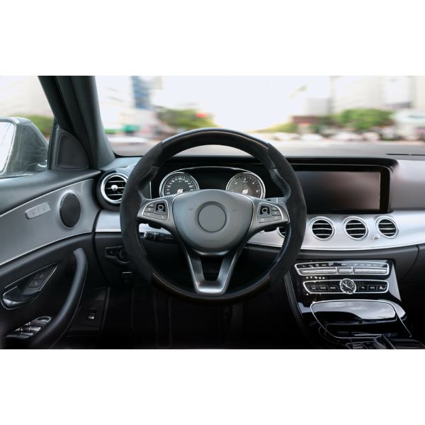 Lampa Ημι Κάλυμμα Λαβές Τιμονιού Αυτοκινήτου σπόρ Microfiber Άοσμο Μαύρο universal - 2 τεμ. (L3307.5)