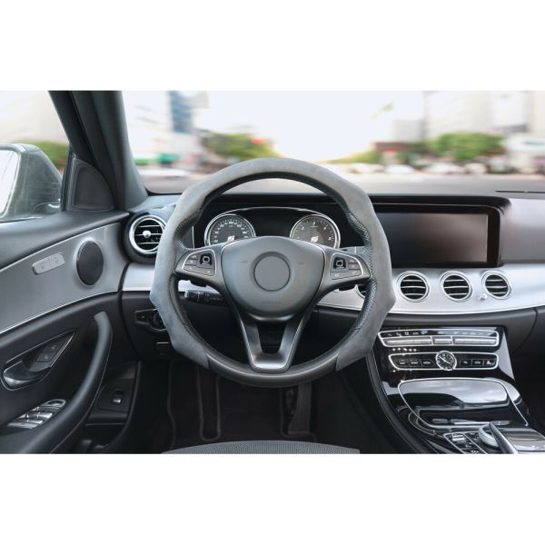 Lampa Κάλυμμα Τιμονιού Αυτοκινήτου Over-Grip, σπορ Άοσμο Σουέτ ύφασμα από μικροΐνες, universal Γκρί 1-τεμ. (L3307.8)