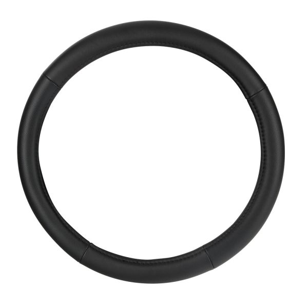 Lampa Κάλυμμα Τιμονιού Αυτοκινήτου Classic Premium 30/34εκ. Άοσμο με διάτρητες λαβές Ultra soft Skeentex Μαύρο με Μαύρη Ραφή 1-τεμ. (L3315.3)