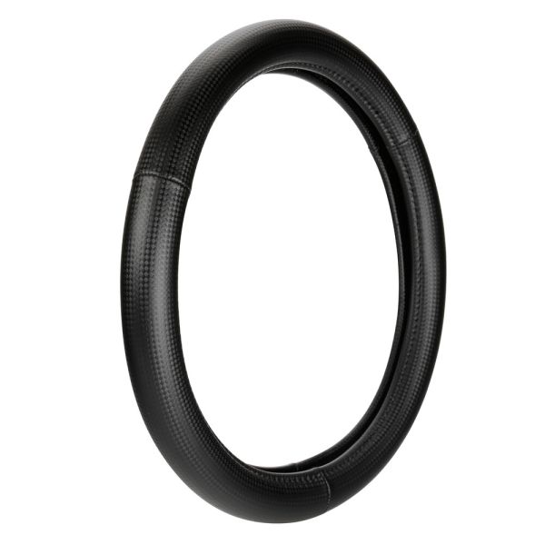 Lampa Κάλυμμα Τιμονιού Αυτοκινήτου Racing Premium 35-37εκ. Άοσμο ανάγλυφο από Ultra soft Skeentex Μαύρο  1-τεμ. (L3316.2)