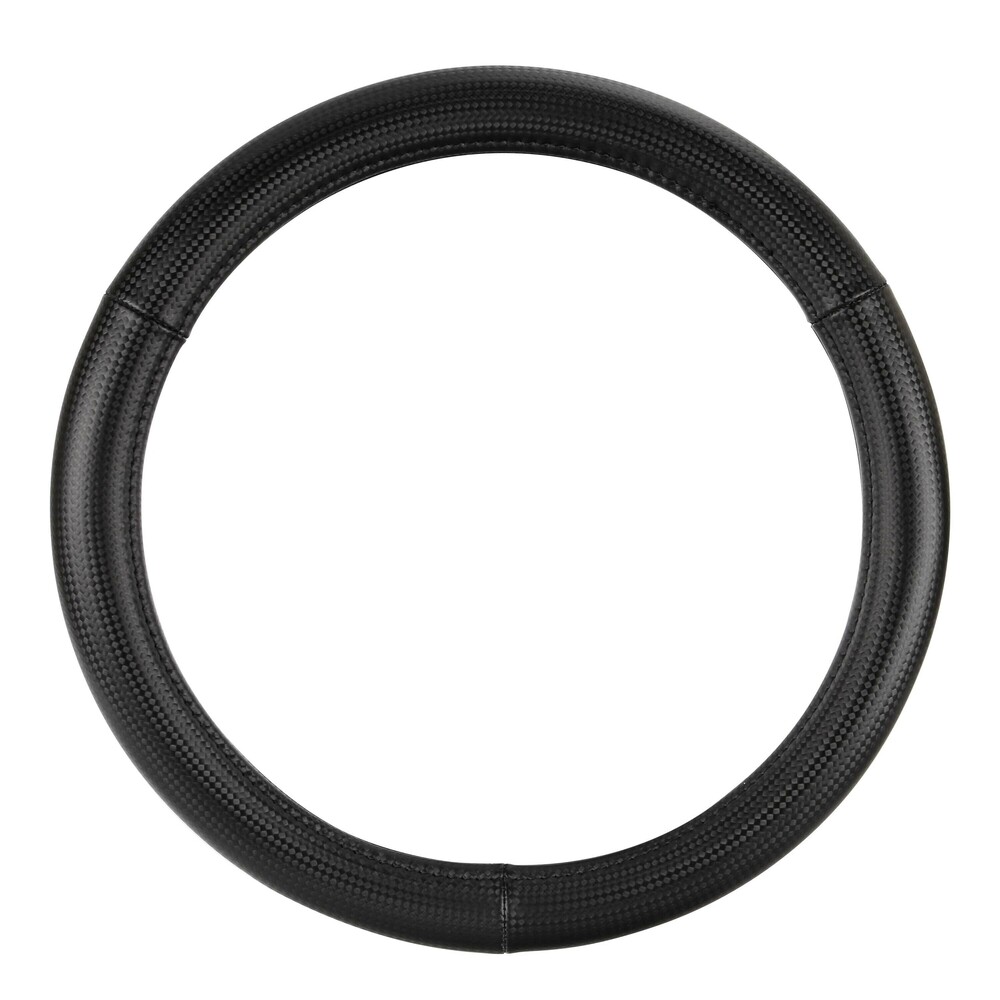 ΚΑΛΥΜΜΑ ΤΙΜΟΝΙΟΥ RACING PREMIUM BLACK (Μ) 37/39cm ΣΥΝΘΕΤΙΚΟ ΔΕΡΜΑ SKEENTEX ΜΑΥΡΟ/CARBON LOOK LAMPA  - 1 ΤΕΜ.