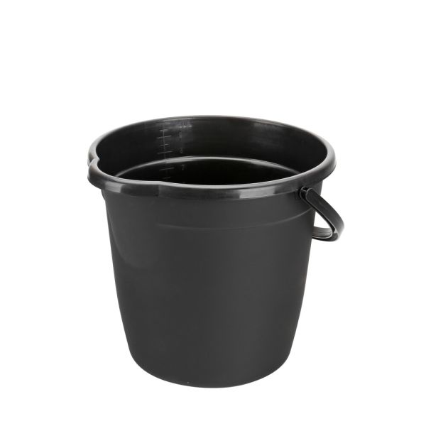 ΚΟΥΒΑΣ ΠΛΑΣΤΙΚΟΣ ΜΕ ΧΕΡΟΥΛΙ BUCKY 10L ΜΑΥΡΟΣ LAMPA - 1 ΤΕΜ.