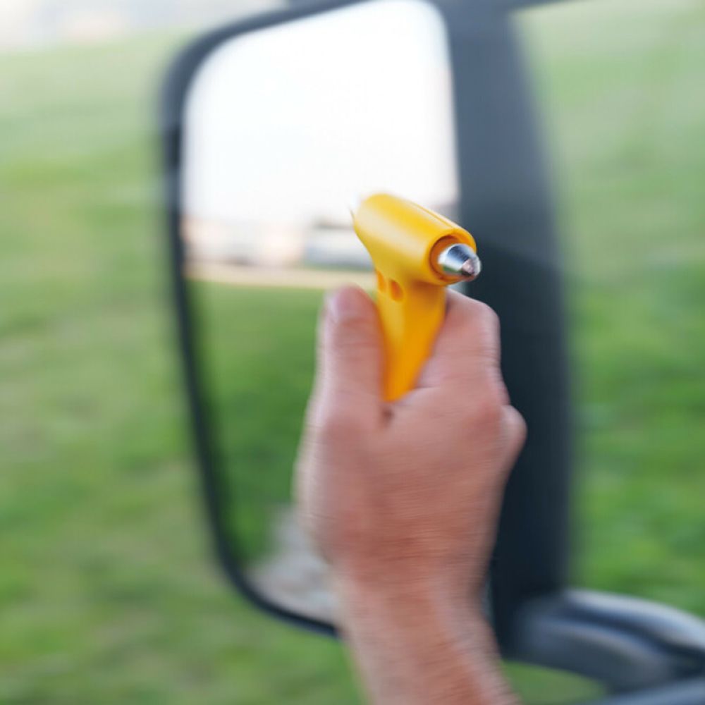 Lampa - Θραύστης Τζαμιού με Κοπτικό Ζώνης 2 σε 1 Emergency Escape Tool σε Κίτρινο Χρώμα - 1 Τεμ. (L4807.0)