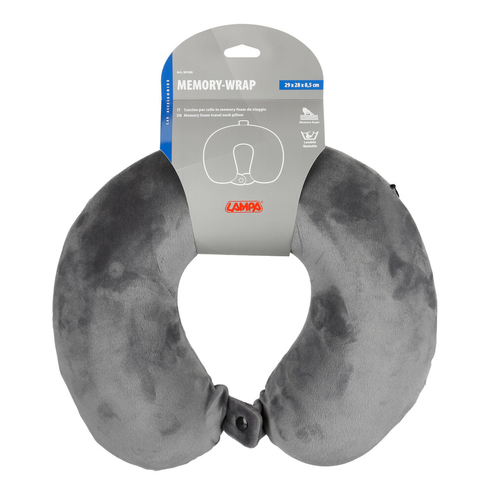 ΜΑΞΙΛΑΡΙ ΤΑΞΙΔΙΟΥ ΑΥΧΕΝΑ MEMORY FOAM ΓΚΡΙ MEMORY-WRAP LAMPA - 1 ΤΕΜ.