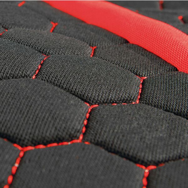 Lampa - Καλύμματα Καθισμάτων Stinger Μαύρο / Κόκκινο από Πολυεστέρα με Αφρώδη Επένδυση, Universal, Συμβατά με Πλευρικούς Αερόσακους - Σετ (L5468.7)