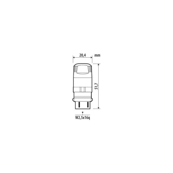 P27/7W 12V W2,5x16q 570/120lm+290/80lm ΠΟΡΤΟΚΑΛΙ ΦΩΣ LED CAN-BUS ULTRA-LUMEN SERIES 2ΤΕΜ.