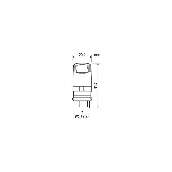 P27W 12V W2,5x16d 630/380lm 6.500K ΔΙΠΛΗΣ ΠΟΛΙΚΟΤΗΤΑΣ LED CAN-BUS ULTRA-LUMEN SERIES 2ΤΕΜ.