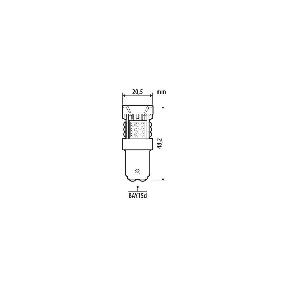 P21/5W 12/24V BAY15d 3480/800+2730/760lm 6.500K ΔΙΠΛΗΣ ΠΟΛΙΚΟΤΗΤΑΣ LED CAN-BUS PRO-USER SERIES 1ΤΕΜ.