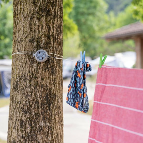 Lampa - Σχοινί Απλώματος Ρούχων Πτυσσόμενο Pull & Dry Πάχους 3 mm και Μήκους 8 m με Γάντζο και Καραμπίνερ - 1 Τεμ. (L7153.6)