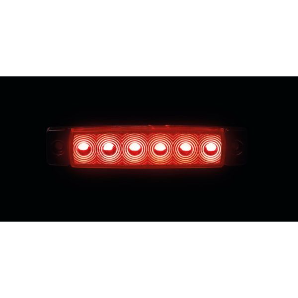 ΦΩΣ ΟΓΚΟΥ 9>32V 6 LED ΚΟΚΚΙΝΟ ΧΡΩΜΑ 95,6x19,8mm ΜΕ ΕΓΚΡΙΣΗ ΤΥΠΟΥ E148 LAMPA -  1 Τεμ.