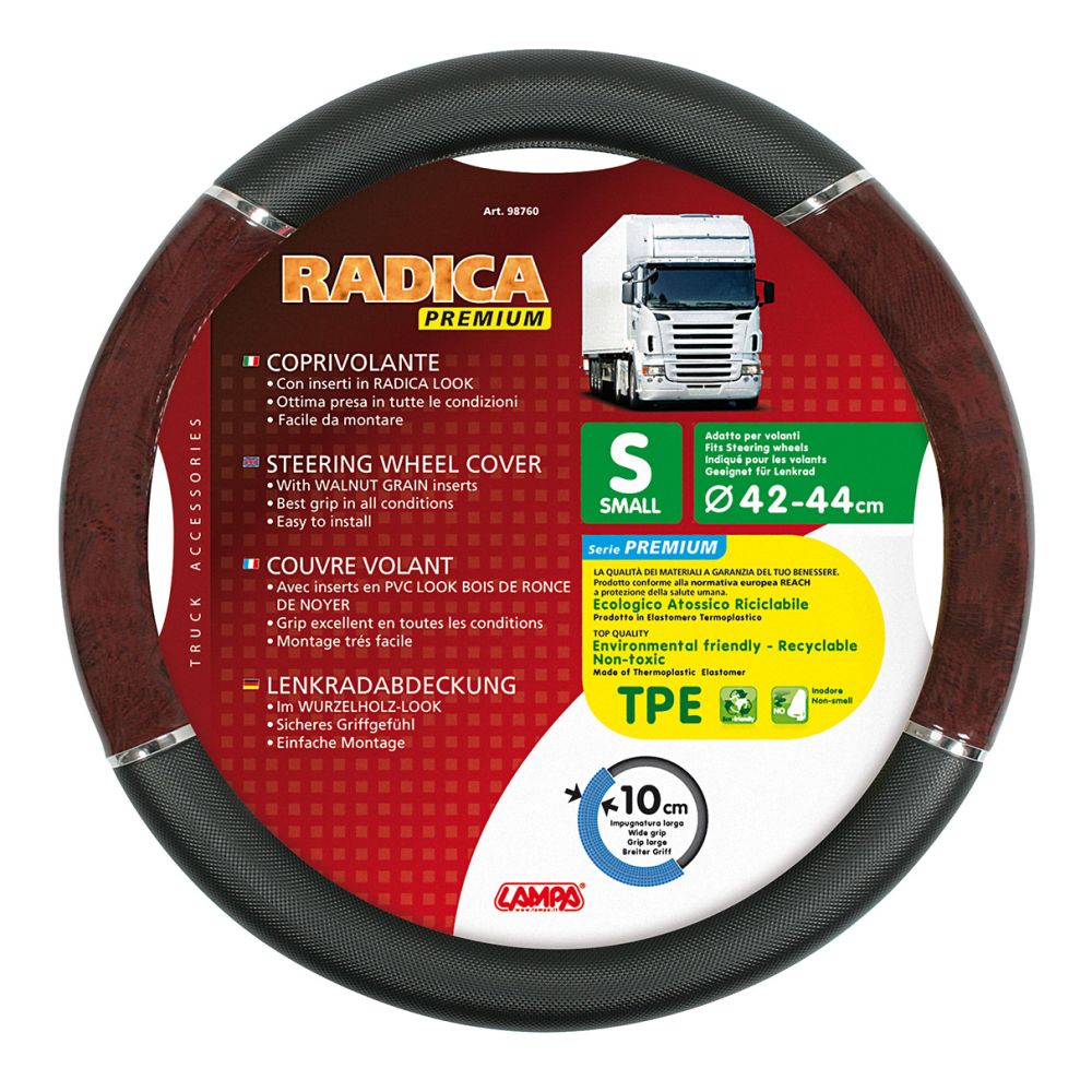 ΚΑΛΥΜΜΑ ΤΙΜΟΝΙΟΥ ΦΟΡΤΗΓΟΥ RADICA (S) 42-44cm (ΜΑΥΡΟ/ΞΥΛΟ/ΟΙΚΟΛΟΓΙΚΟ/ΑΟΣΜΟ)