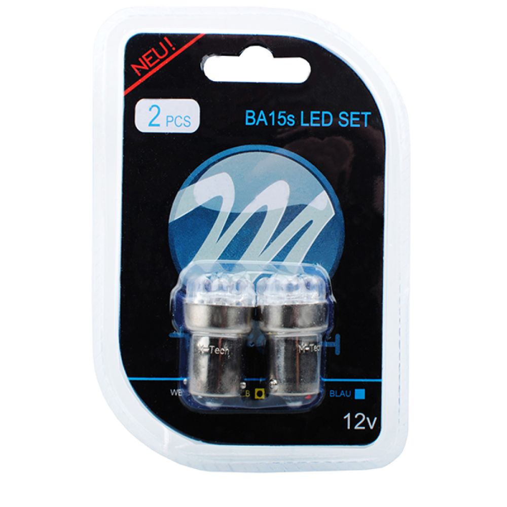 ΠΡΟΣΦΟΡΑ R5W/R10W 12V BA15s LED 9xSMD3014 ΚΙΤΡΙΝΟ (ΜΟΝΟΠΟΛΙΚΟ) BLISTER 2ΤΕΜ. M-TECH