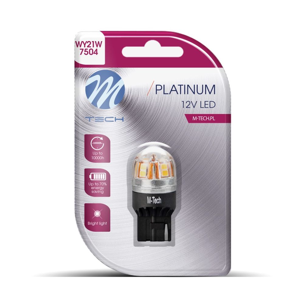 ΠΡΟΣΦΟΡΑ W21W (T20) 12/24V W3x16d 15x2835SMD LED CAN-BUS ΠΟΡΤΟΚΑΛΙ PLATINIUM M-TECH -   1 ΤΕΜ