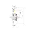 ΛΑΜΠΑ LED H4 12V IP65 6.000K 4.600lm LED SET PRO SMART SERIES M-TECH - 2 ΤΕΜ.