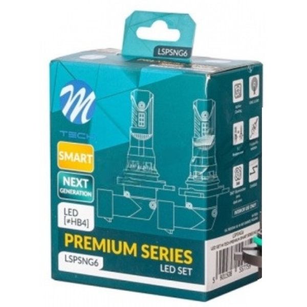 M-tech Λάμπες Led HB4 12V 6.000K 35W 4.000lm Led Canbus CSP3570 Premium Smart Series -  2 Τεμ (LSPSNG6/MT)